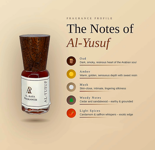 AL Raza AL Yusuf – Premium Oud Amber Attar | Alcohol Free | Long Lasting Perfume Oil