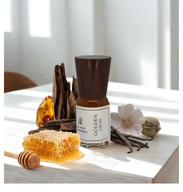 AL Raza Golden Oud – Premium Amber Oud Attar | Alcohol Free | Long Lasting Perfume Oil
