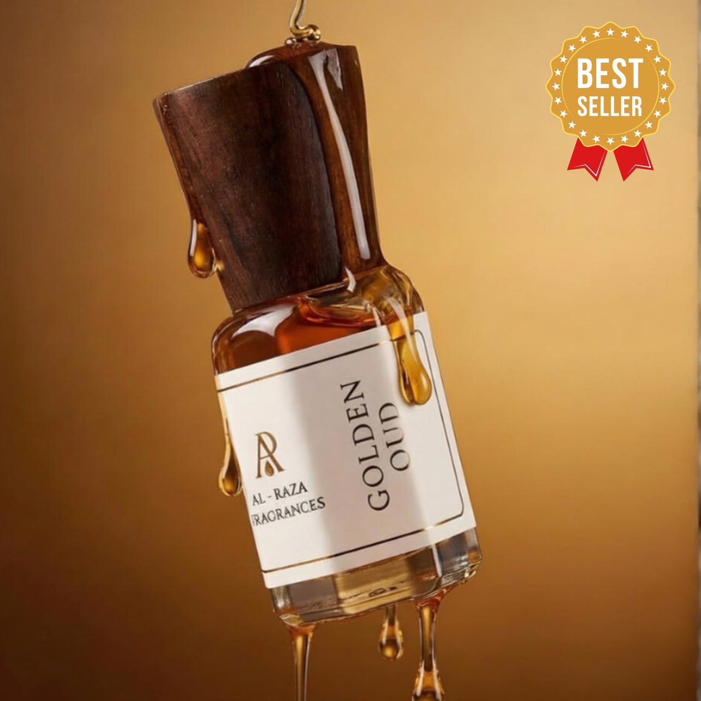 AL Raza Golden Oud – Premium Amber Oud Attar | Alcohol Free | Long Lasting Perfume Oil